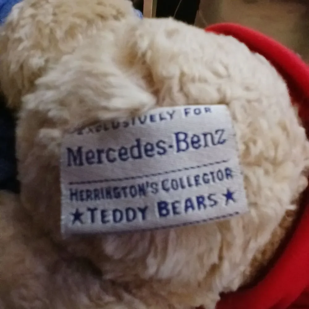 Herrington Plush Bear Beige Mercedes-Benz with Overalls and Shirt With Tags VTG